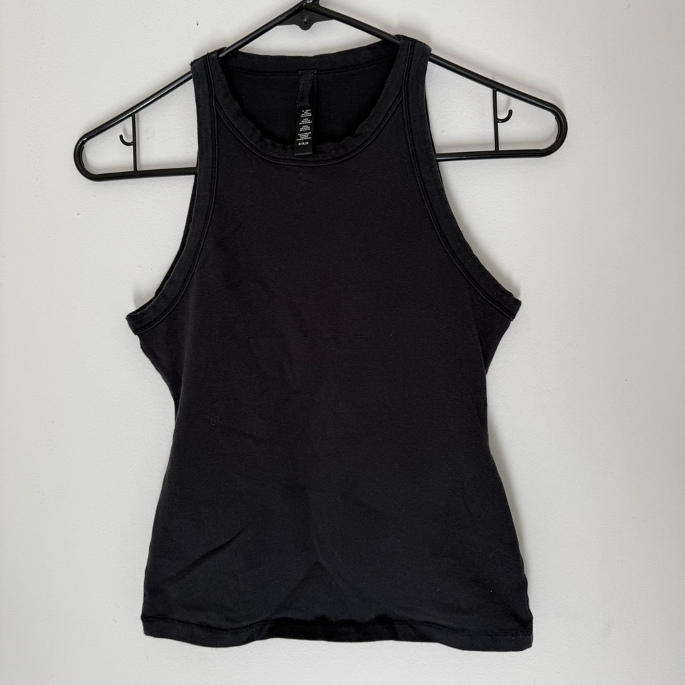 SKIMS Cotton Crew Neck Tank | Soot | Size M